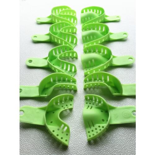 Hot Sale dental equipment Plastic Autoclavable Central 10pcs/set Dental Supply ImpressionTrays Denture