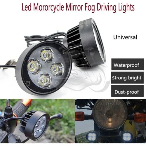 Fit for YZF R1 R6 R3 R25 TMAX XMAX FZ1 FZ6 FZ8 MT09 Motorcycle Led Headlight Lamp Scooter Rear View Mirror Fog Driving Lights