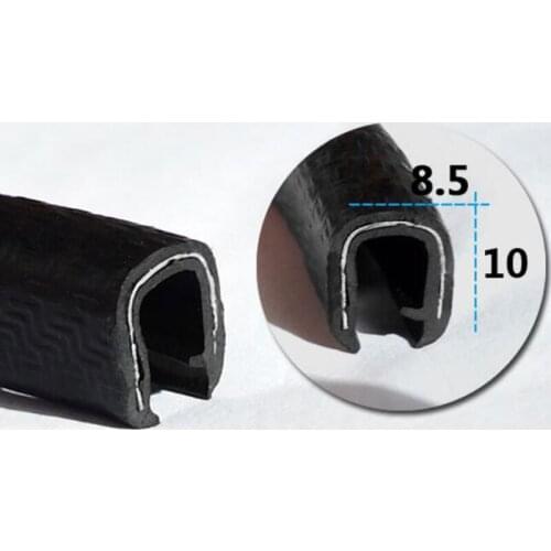 8.5mm x 10mm U Channel Edge Trim Seal Strip For Metal Edges, Cars, Lid, Boat, Heavy Equipment