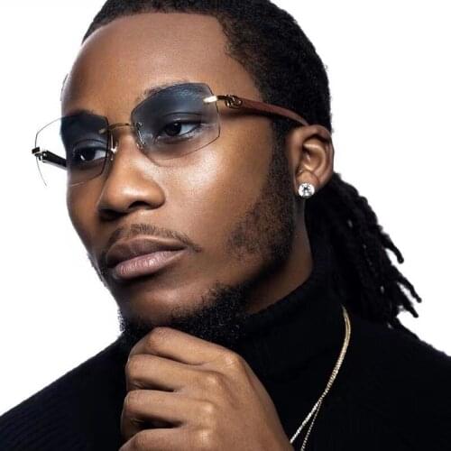 Vintage steampunk rimless mens sunglasses 2021 new fashion luxury brand rectangle sunglasses for male sun gafas hombre