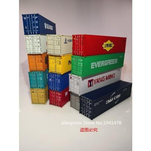 1/87 Exquisite Model Train Ho Scale 40GP Container DIY Logistics Scene Container Free Shipping