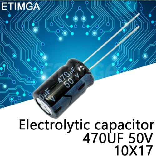 10PCS/LOT 50V470uF 470UF50V 10*17MM 10X17 Electrolytic Capacitor 50V 470UF