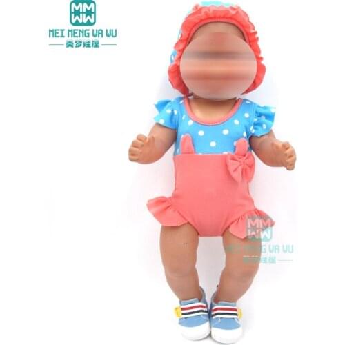 15 Style baby swimwear Bikinione-piece swimsuit for 43cm new born doll and american doll clothes