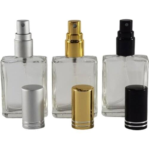 200 x 15ml Refillable Transparent Glass Perfume Sprayer Bottle 1/2oz empty Square Parfum Atomizer Fragrance parfum Vials