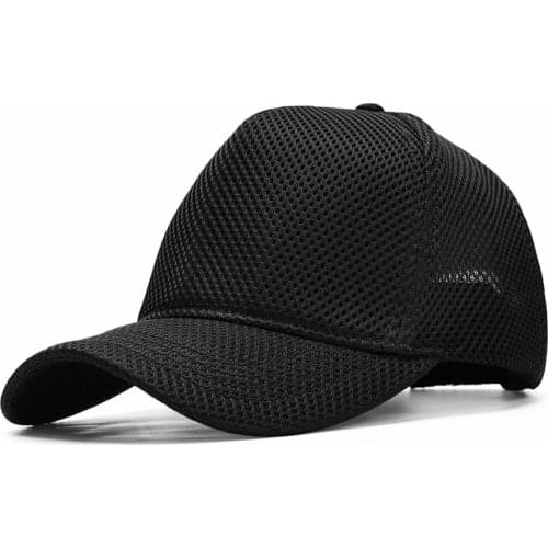 2021 Top Quality Full Mesh Sun Hats Big Bone Man Causal Peaked Hat Male Plus Size Baseball Caps 56-60cm 60-65cm