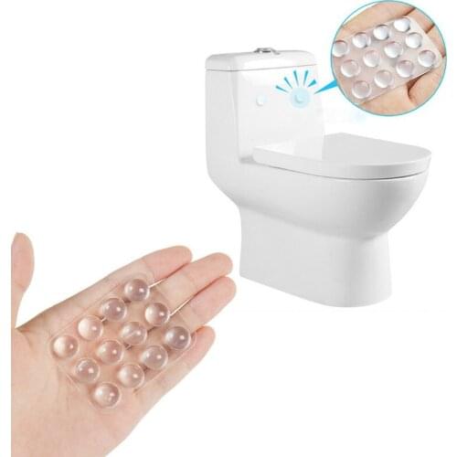 24Pcs/Set Transparent Anti Slip Silicone Shock Absorber Soft Cushion For Closestool Furniture Accessories