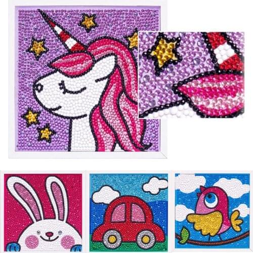 5D DIY Handcraft Diamond Painting Cartoon Sticker Diamond Embroidery Picture Rhinestone Childrens Gift Toys 15x15cm