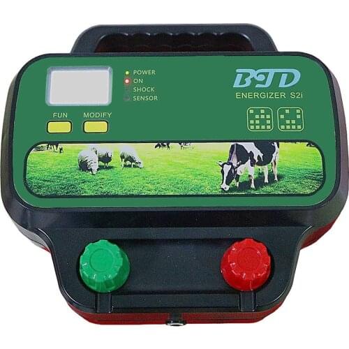 5J 40KM BTD Solar Electric Fence Energiser Charger Controller for Cattle Sheep Goat Horse animal