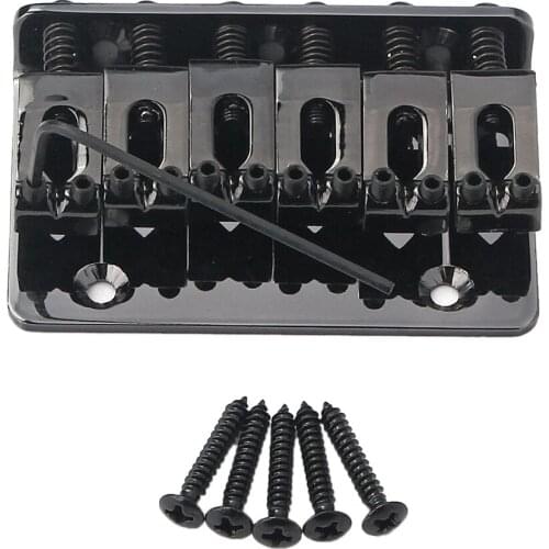 6 String Fixed Hard Guitar Bridge Guitar Tailpiece For 65mm Electric Guitar Parts Accessories