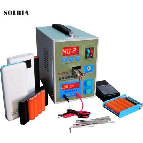 AC 180V~240V Lithium Battery Spot Welding Machine 787A LED Pulse Welder Capability Charger for Phone Note Book Welding Tools