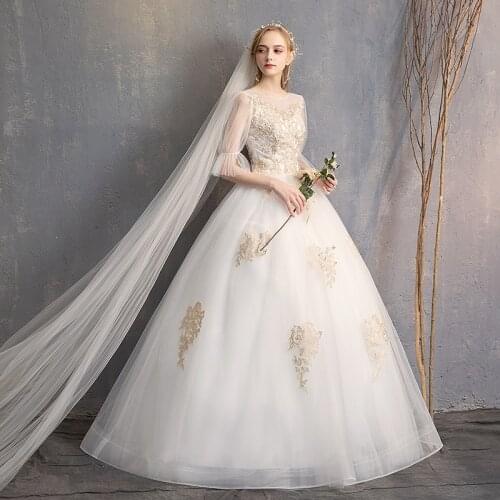 Ball Gown Lace Half Sleeve Beading Embroidery Floral White Long Dress Women Slim Vestidos Party Dresses Evening With Headscarf