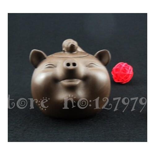 Yixing purple clay teapot, pig style 210ml, teapot, kettle, puer tea pot, teaset, On sale