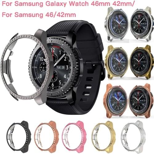Bling Case Cover For Samsung Galaxy Watch 46mm 42mm Bumper Protective PC Plastic Shell For Samsung 46/42mm Smartwatch Protection
