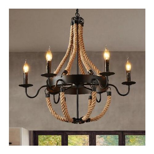Black Pendant Lights Vintage Rope Industrial Style Lamp Retro Wrought Iron Pendant Lamp Bar Coffee Restaurant Fixtures