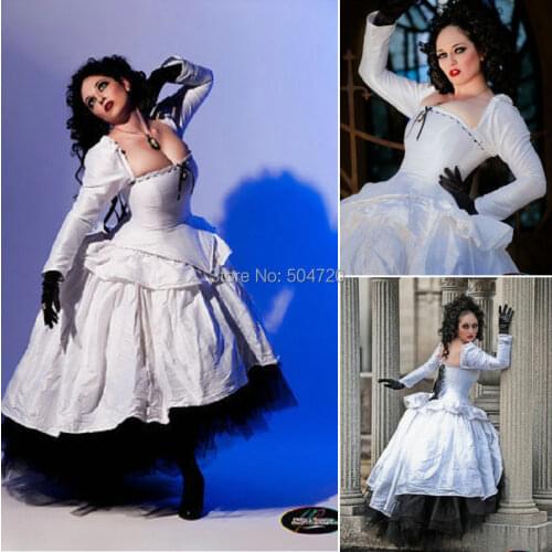 Custom-madeR-342 19 century Vintage costume 1860S Victorian Lolita/Civil War Southern Belle Ball Halloween dresses All size