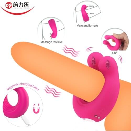 For Couples Penis Vibrating Ring Nipples Vagina Vibrator G-Spot Clitoris Stimulator Cock Long Lasting Erection Adult Sex Toys