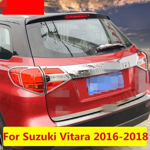 For Suzuki Vitara 2016-2018 Rear Trunk Tailgate Trim Door Molding Boot Garnish Bezel Cover Exterior decoration Auto Accessories
