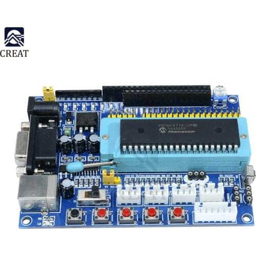 DC 12V PIC16F877A PIC Minimum System Development Board Emulator JTAG ICSP Program Minimum System Microcontroller Module