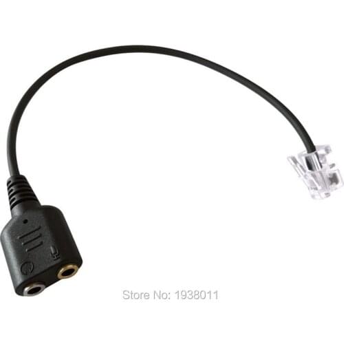 PC headset with mic to RJ9 Plug Adapter for AVAYA 1608 1616 9620 9630 9640 9650 and SNOM 360 370 710, 720,760, 820, 821, 870
