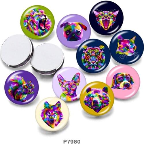 Animal 12mm/18mm/20mm/25mm/30mm Round Glass Cabochon Flat Back Making Findings P7980