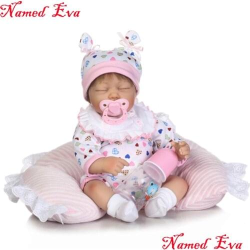 Bebe 16" reborn silicone dolls girls toys gift newborn babies sleeping dolls soft touch child educational toy bonecas