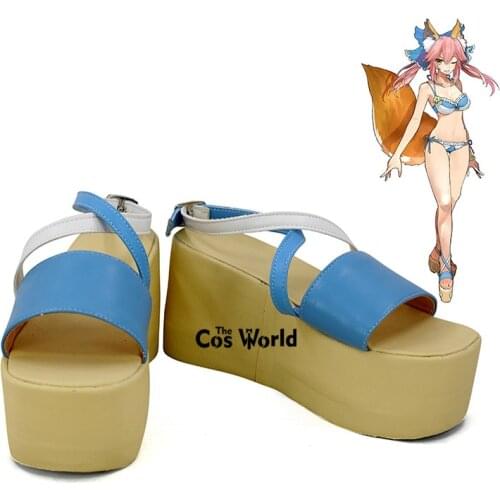 Fate/EXTELLA Tamamo no Mae Summer Swimsuit Swimwear Anime Games Customize Cosplay Shoes