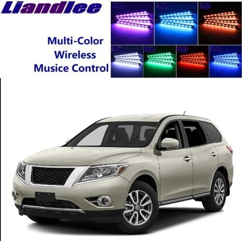 LiandLee Car Glow Interior Floor Decorative Seats Accent Ambient Neon light For NissanPathfinder Pathfinder 2012~2019