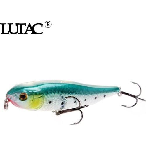 LUTAC pencil bait stick bait fishing lure hard bait 80mm/9g BKK hook topwater bait