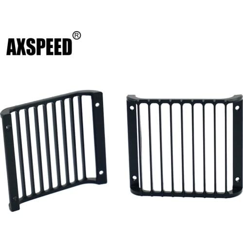 AXSPEED Metal Front Light Lamp Guard Grille Headlight Cover Protective Lampshade for Traxxas TRX-4 TRX4 1/10 RC Crawler Car Part