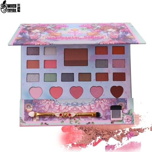 Fashion Eyeshadow Palette 26 Colors Matte EyeShadow Palette Glitter Eye Shadow Makeup Set Japanese Anime Cosmetics With Brush