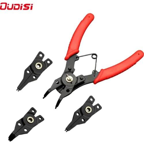 OUDISI 4 in1 Circlip Pliers Set DIY Snap Ring Combination Retaining Clip Jewelry Pliers Internal External Ring Remover