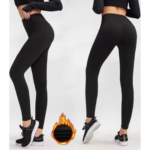 New Autumn High Waist Leggings Women Fleece Thermal Push Up Printed Sport Pants Gym Legging Workout Activewear Plus Size
