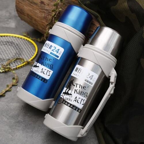 NEW Stainless Steel Thermos High capacity Travel Hiking Office Camping Adventure Thermo Cup Leakproof Portable Sports Vacuum cup