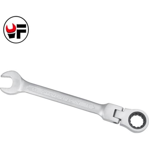 YOFE 18mm Metal Flexible Head Ratchet Wrench Open End and Ring Combination Quick Universal Spanner Hand Tool For Bike Or Car