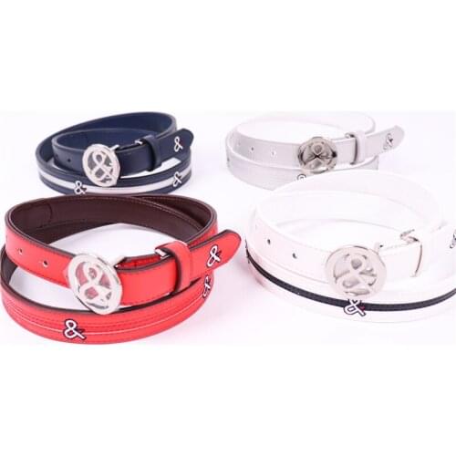 Womens belts Genuine Leather Golf Belt luxury Golf waist belt 103cm Wide Buckle cinturones para hombre Golf Accessory