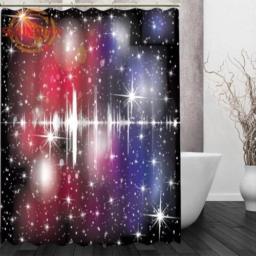 Starlight galaxy Shower Curtain Eco-friendly Modern Fabric polyester Custom Bath Curtains Home Decor Curtains