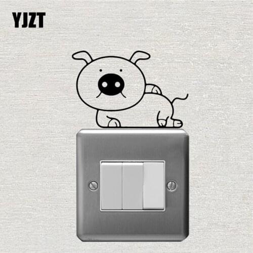 YJZT Cartoon Animal Pig Wall Switch Sticker Living Room Decor Modern Art Vinyl Decal S19-0337