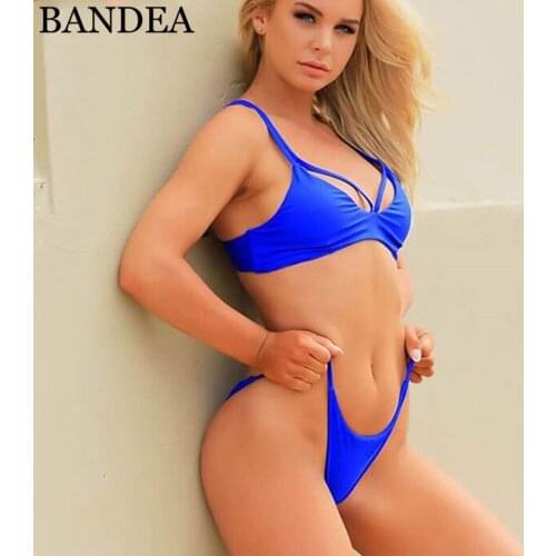 BANDEA Vintage Bikinis Women Sexy Brazilian Bikini Set Swimsuit Solid Swimwear Women 2019 Beach Bathing Suit Maillot De Bain