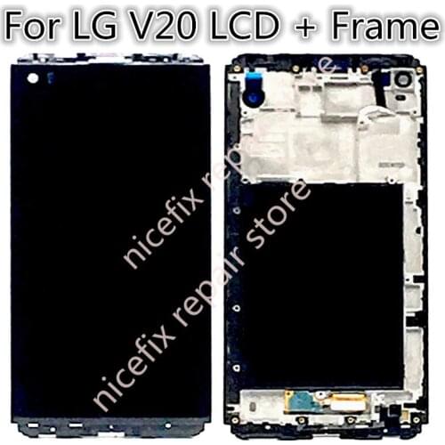 For LG V20 LCD Display Touch Screen Digitizer Assembly With Frame Replacement Parts VS995 VS996 LS997 H910 5.7" For LG V20 LCD