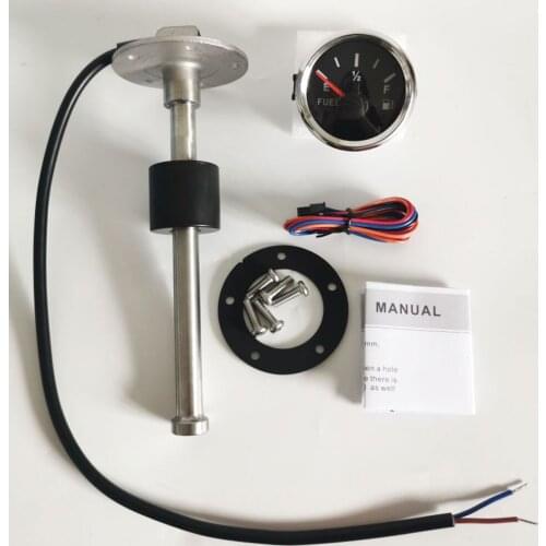 0-190 ohms 240-33ohm 52mm 2-1/16" Fuel level guage meter 125mm 150mm 200mm 300mm fuel level sender sensor for marine car boat