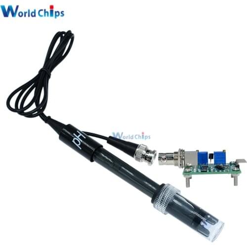 Liquid PH Value Detection Regulator Sensor Module Monitoring Control Meter Tester + BNC PH Electrode Probe For Arduino