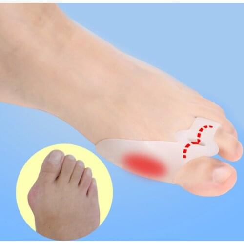 New 1Pair Daily Thumb Valgus Correction Device Toe Separator Toe Overlap Orthopedic Bone Thumb Orthotics Braces Feet Care