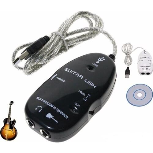 10pcs Guitar Cable Audio USB Link Interface Adapter For MAC/PC Music Recording Accessories For Guitarra Players Gift