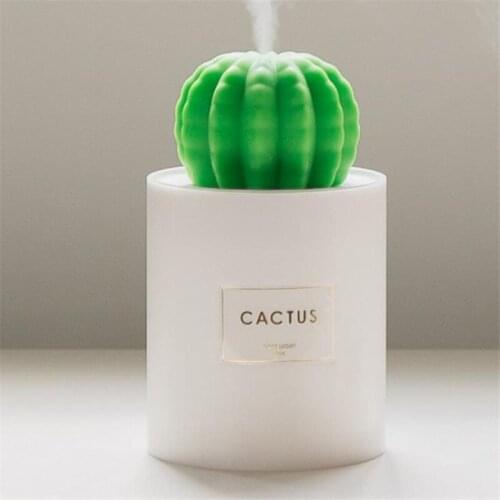 280ml USB Cactus Air Humidifier Aromatherapy Diffuser Mist Maker Fogger Mini Aroma Diffuser With Night Light 40#1224