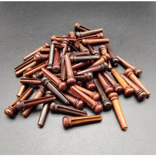 30pcs Acoustic Guitar Bridge Pins Pure Cocobolo Wood with Pearl Shell Dot Guitar String Nails Pin Guitarra Accessories
