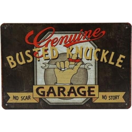 30X20cm Wall Stickers My Garage My Rules Signage Retro Metal Tin Signs Car Tire Shop Painting Antique Iron Poster Tool Rules