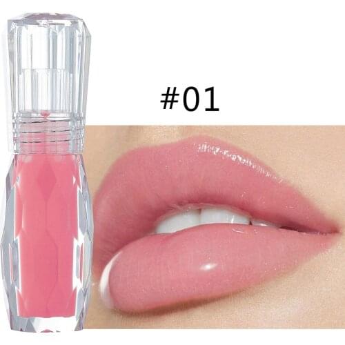 Handaiyan 3D crystal jelly lip gloss 6 colors nude makeup lip cream waterproof long lasting moisturizing lip tint oil HF107