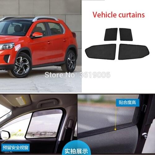 4pcs High-end custom For Citroen C3-XR 15-19 card type magnetic car curtain sun shade car window shade car styling