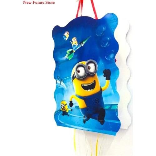 40*30cm Miniones Pinata Cartoon Figure Funny Whistles Childrens Birthday Party Dragon Kids Pinata Baby Party Supplies Sets