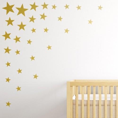 73 pcs/set Multisize Gold Star Wall Sticker Fashion Home Decor Wall Decals Kids Baby Room DIY Home Decoration Wall Decals S-5